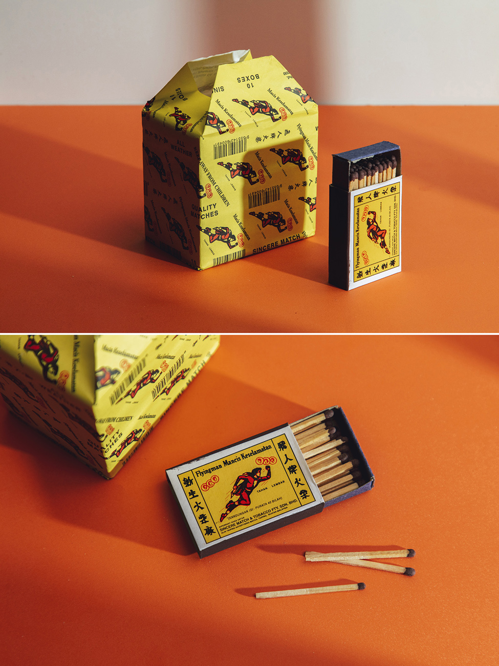 heartpatrick product photography malaysia flying man matches sincere match tobacco mancis keselamatan