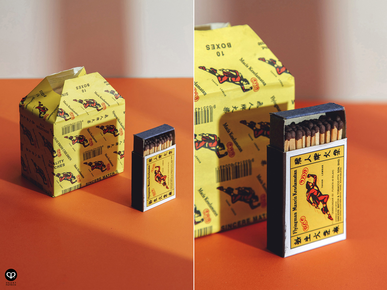 heartpatrick product photography malaysia flying man matches sincere match tobacco mancis keselamatan