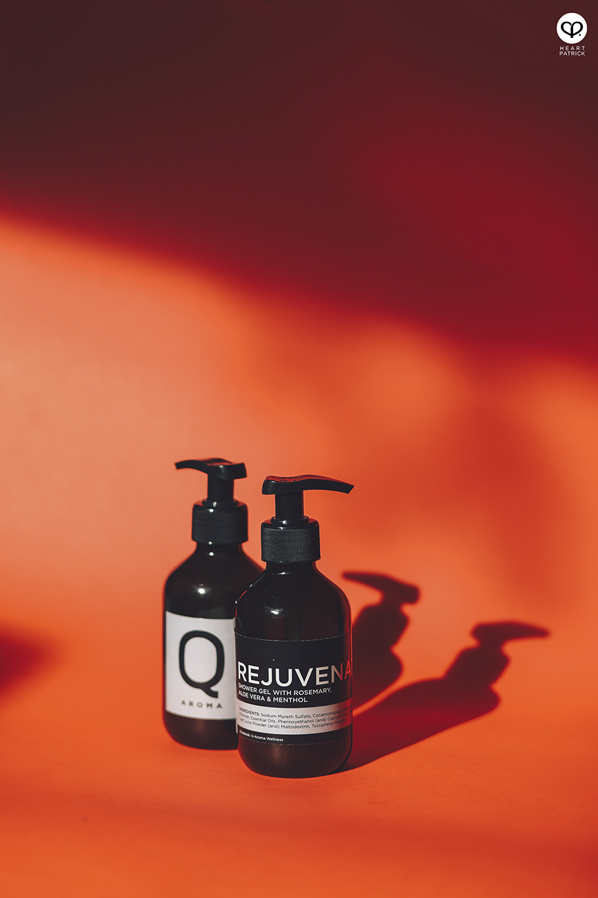 heartpatrick product photography Q Aroma wellness aromatheraphy shower gel