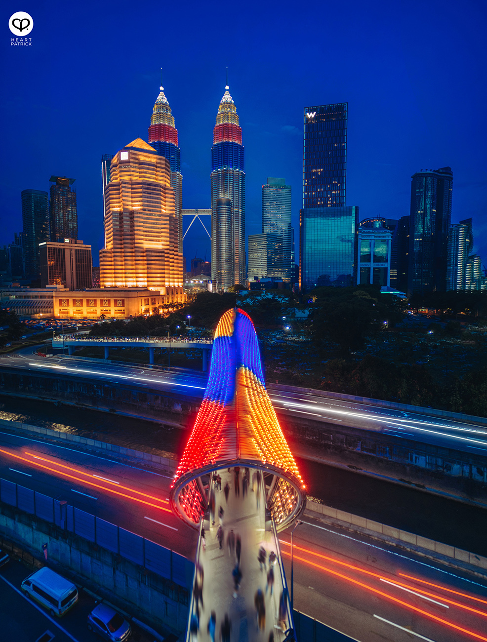 heartpatrick urban exploring architecture aerial photography saloma link bridge klcc veritas architects