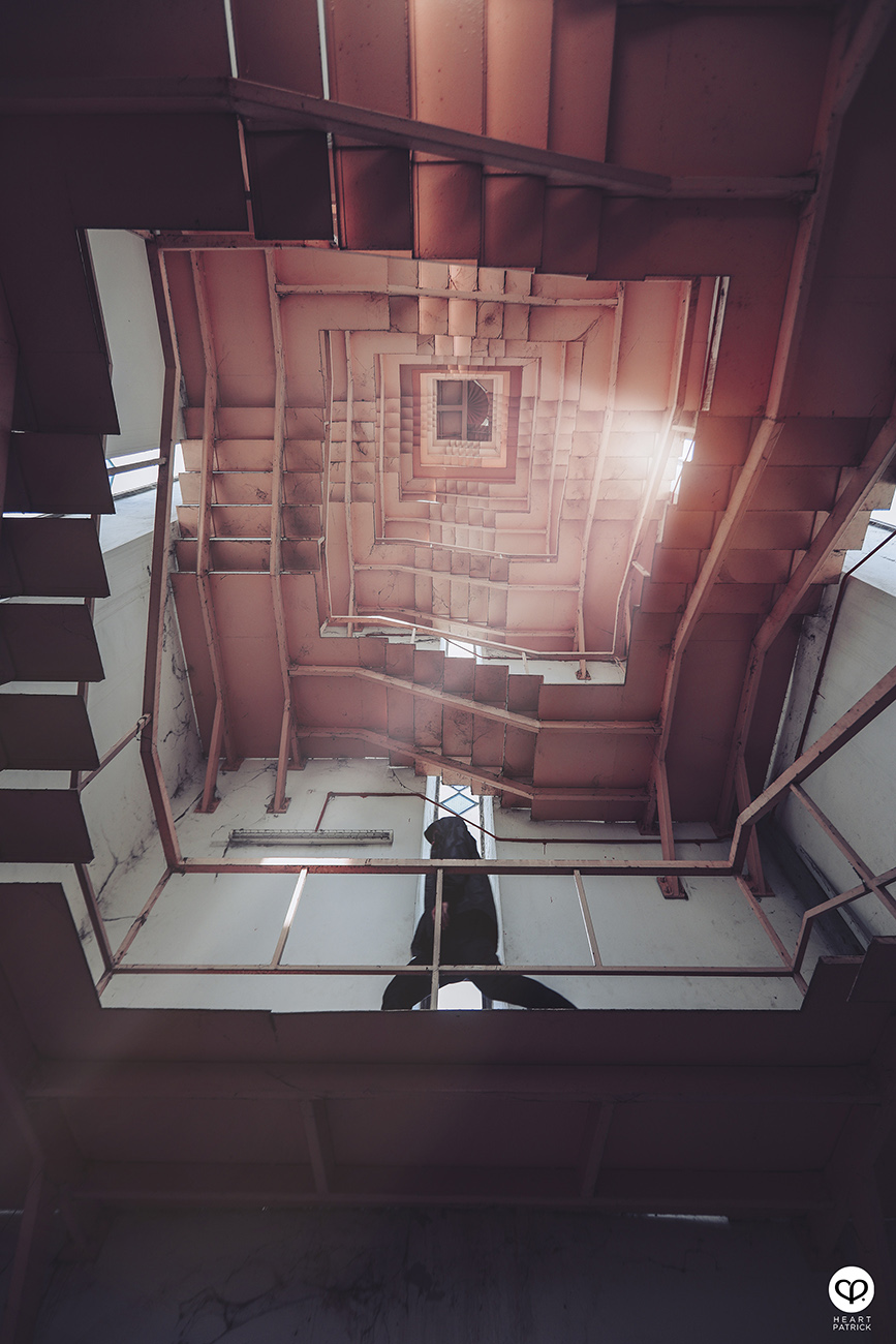 heartpatrick urban exploring spiral staircase kuala lumpur