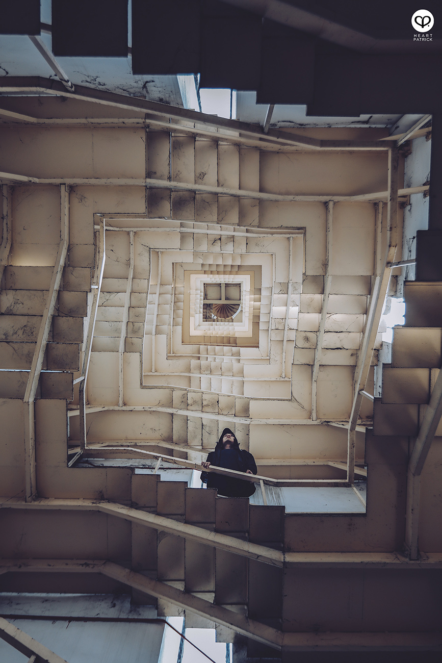 heartpatrick urban exploring spiral staircase kuala lumpur