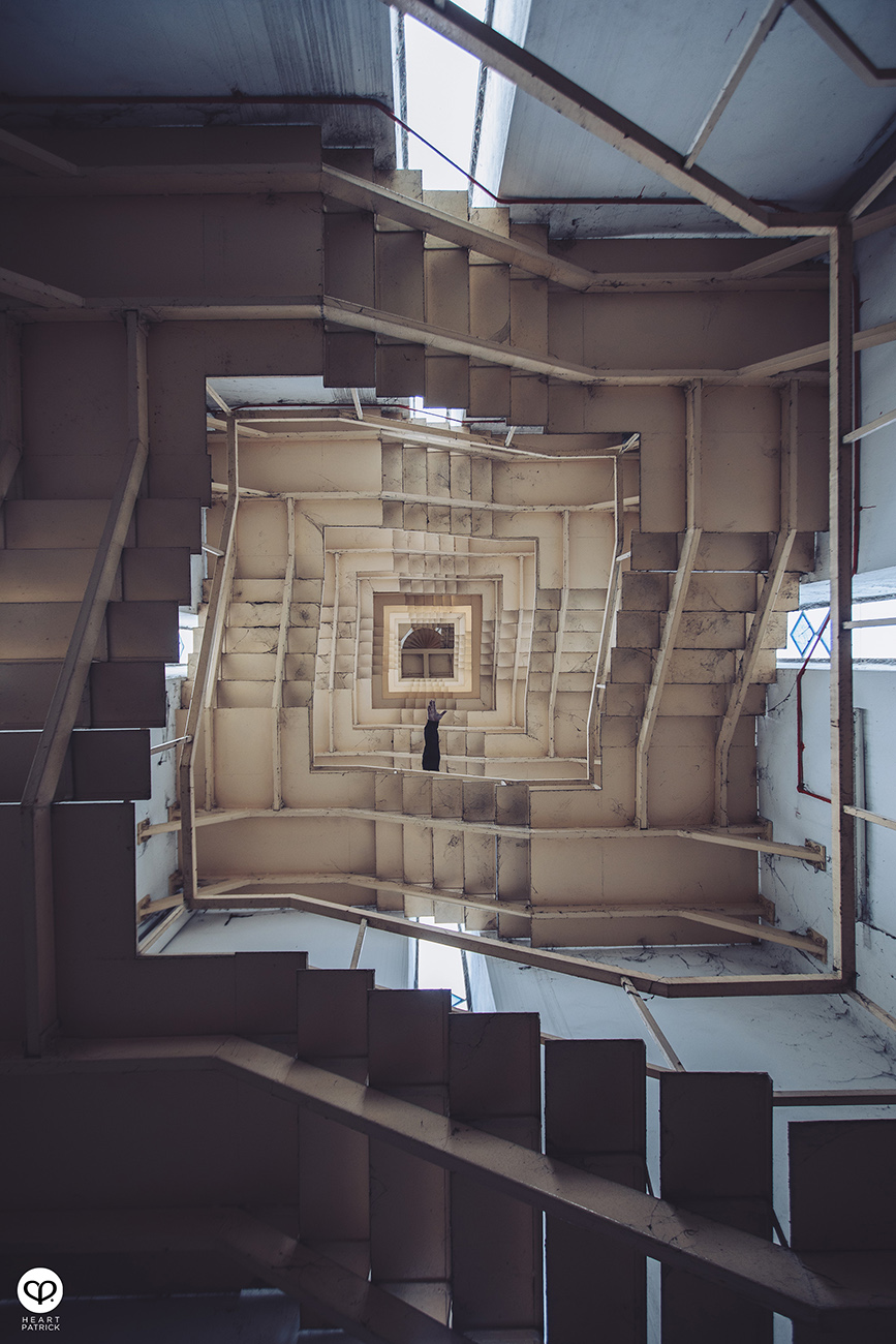 heartpatrick urban exploring spiral staircase kuala lumpur