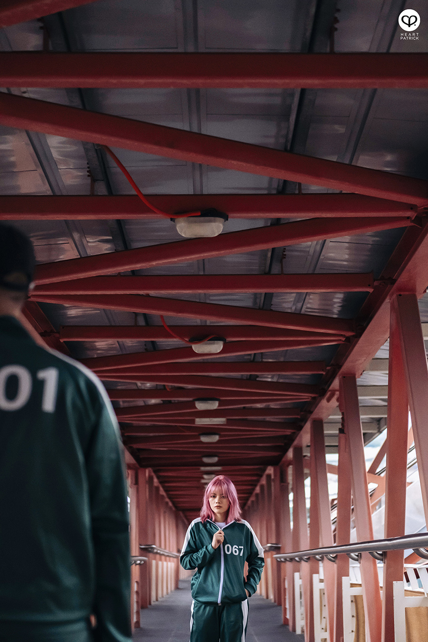 heartpatrick urban exploring strand garden squid game inspired