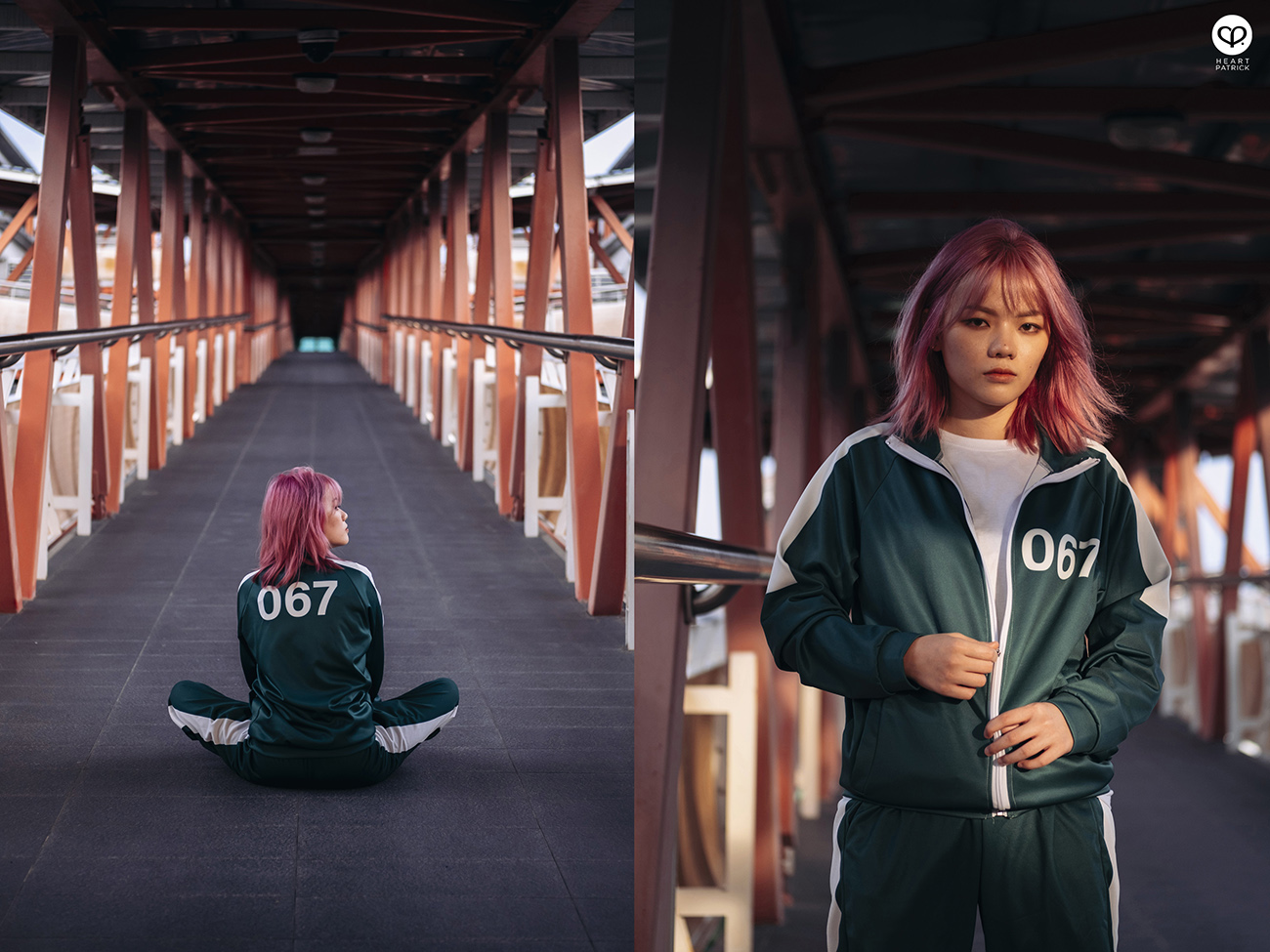 heartpatrick urban exploring strand garden squid game inspired