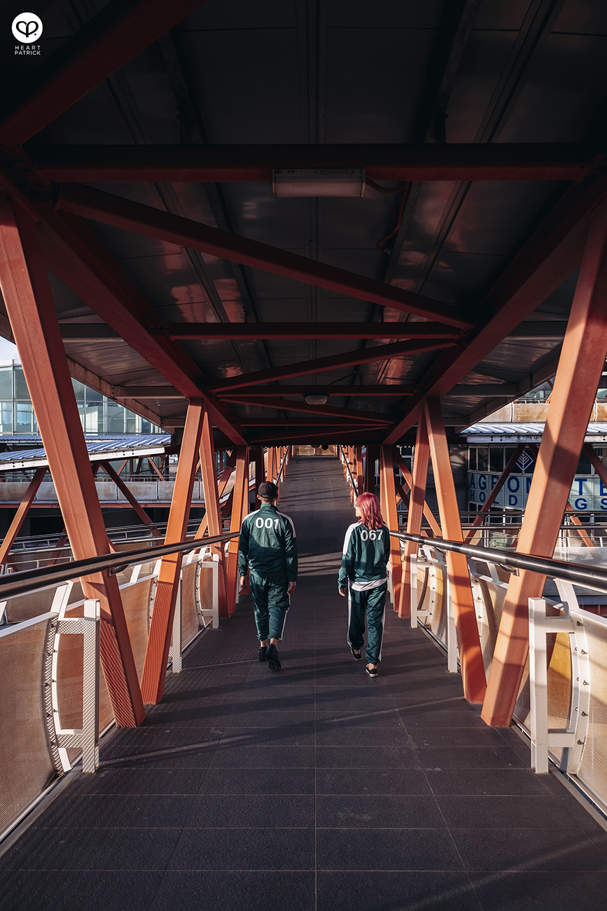 heartpatrick urban exploring strand garden squid game inspired