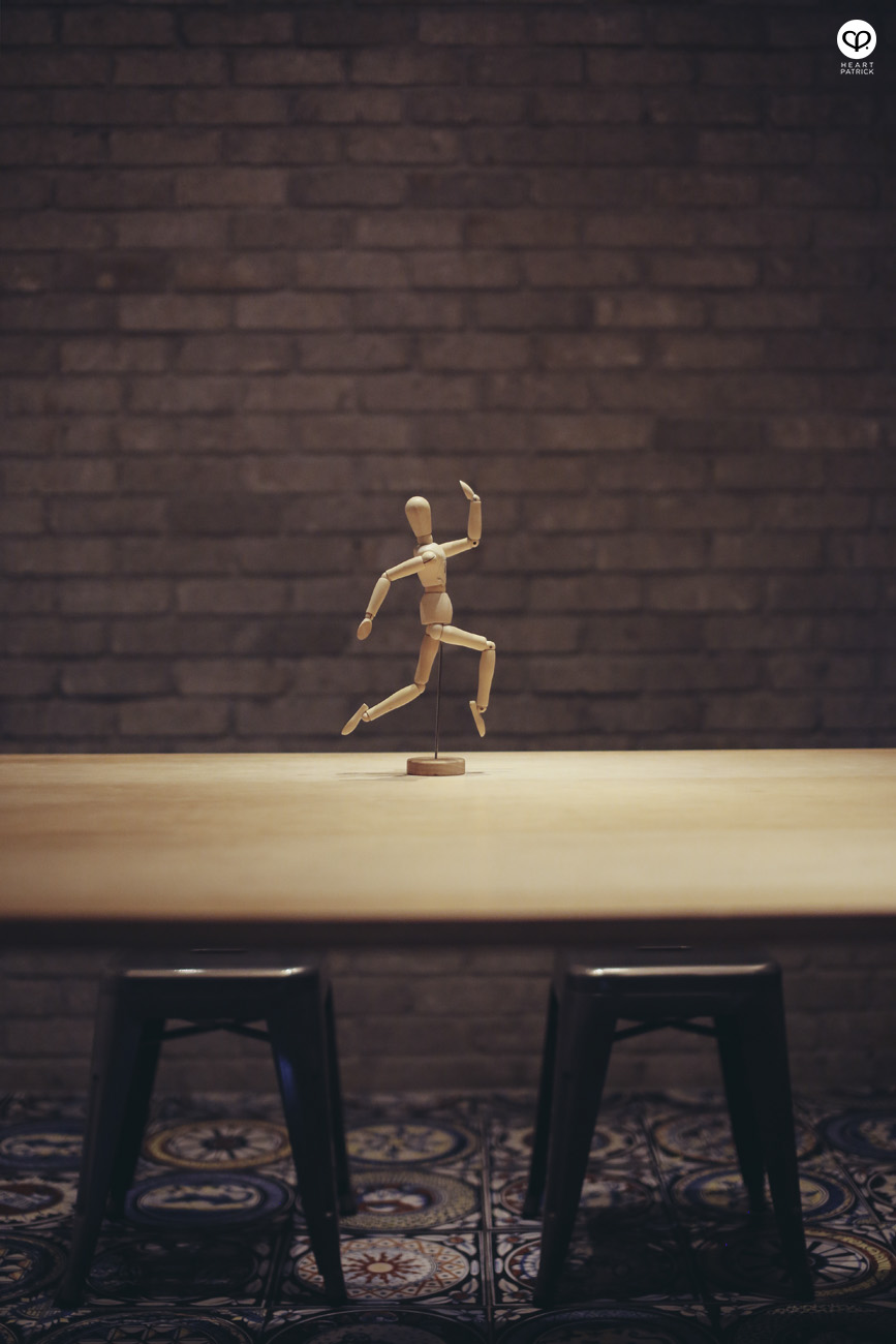 stubborn joe caf� coffee human figurine brick industrial vintage