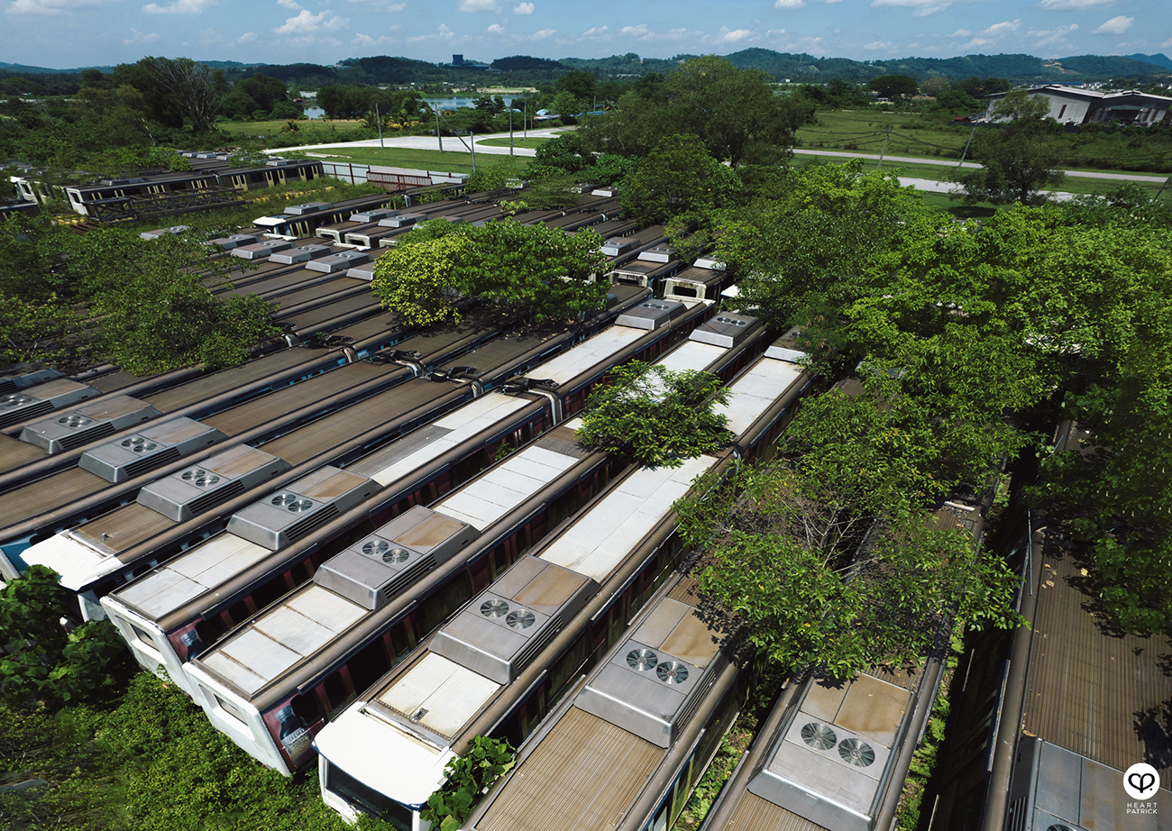 heartpatrick urban exploring abandoned LRT train cars ulu yam