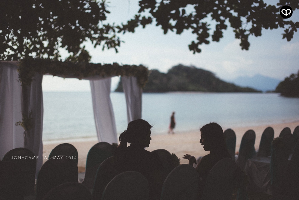 actual-day beach wedding and dinner reception at the Andaman Langkawi Malaysia