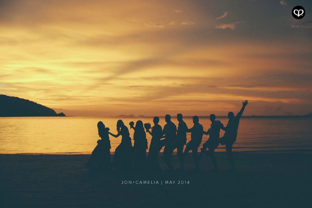 actual-day beach wedding and dinner reception at the Andaman Langkawi Malaysia