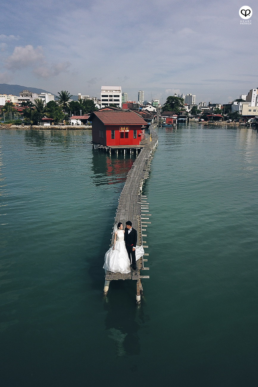 heartpatrick prewedding georgetown penang drone mavic pro